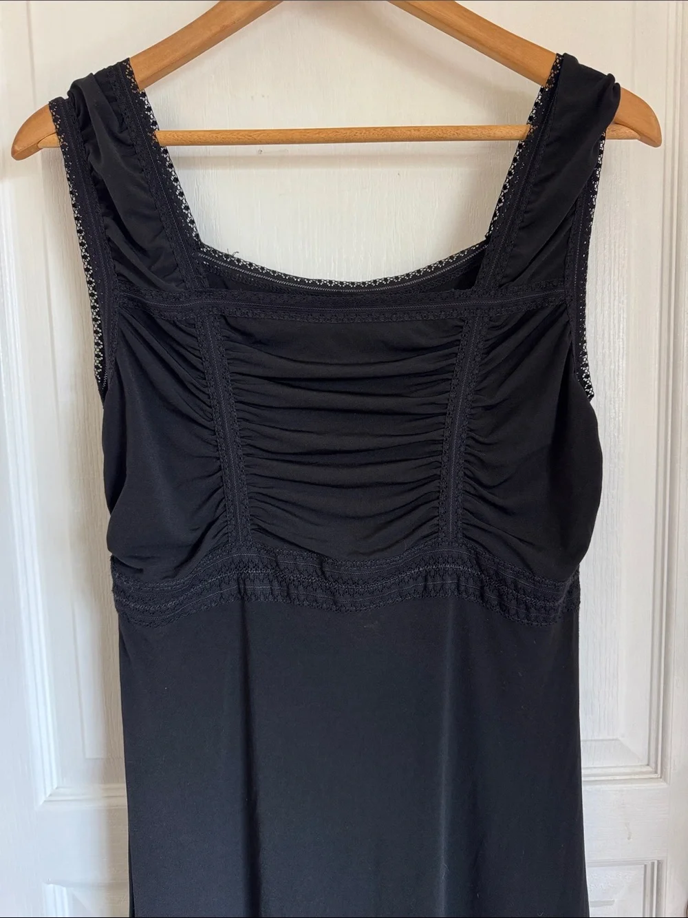 Max Studio Black Ruched Midi Dress